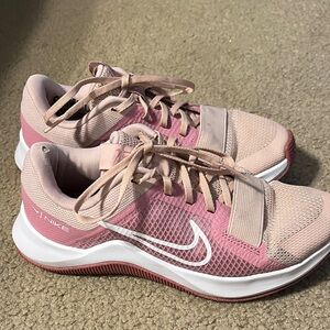 Nike Women's Pink and White Athletic Shoes